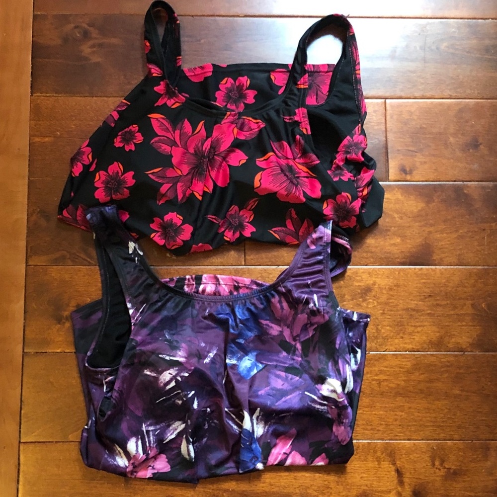 Tankini bathing suit tops.
